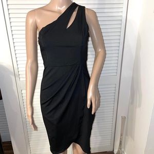 Zalalus One Shoulder Dress Black Size Small